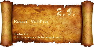 Rossi Vulfia névjegykártya